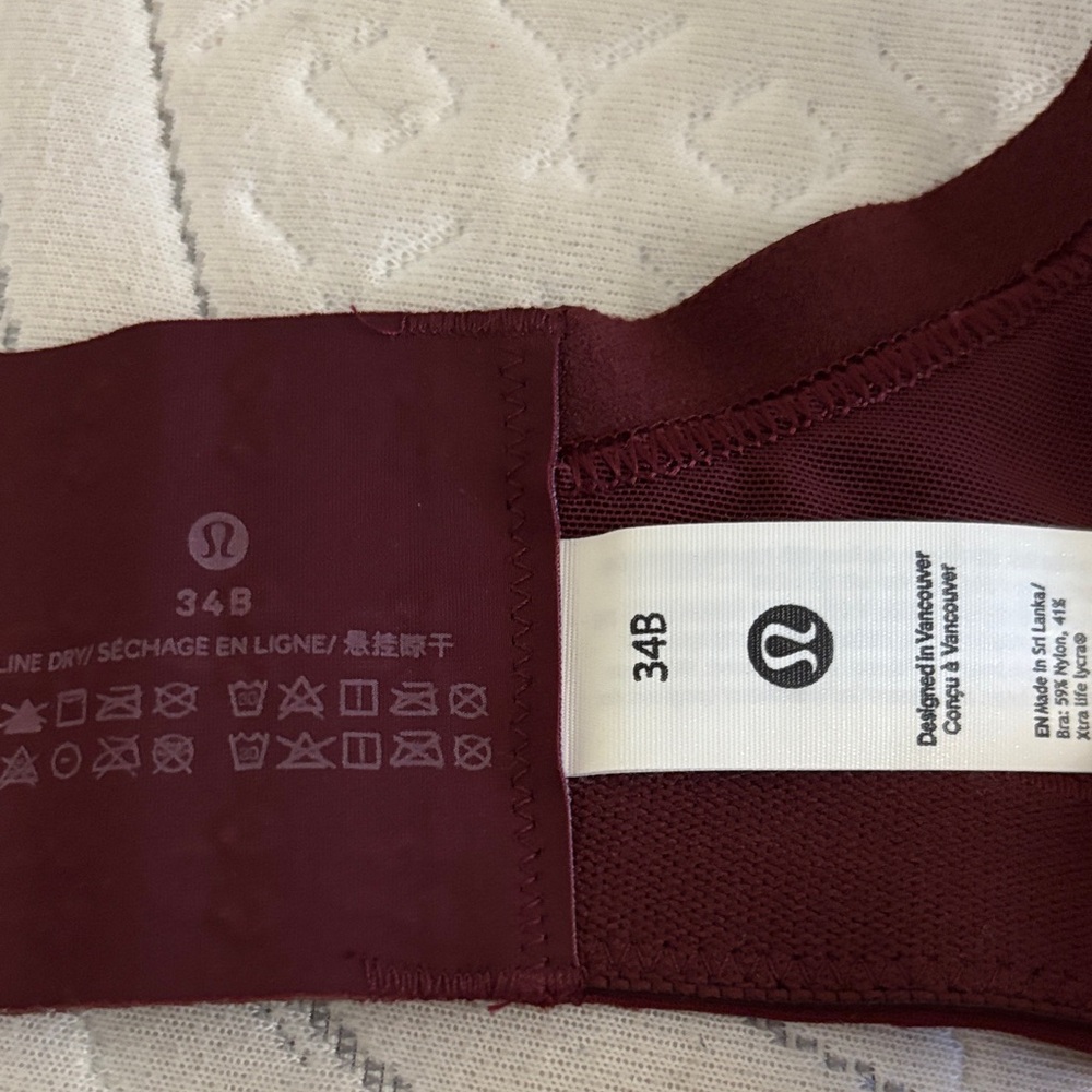 Lululemon Deep Red Sports Bra